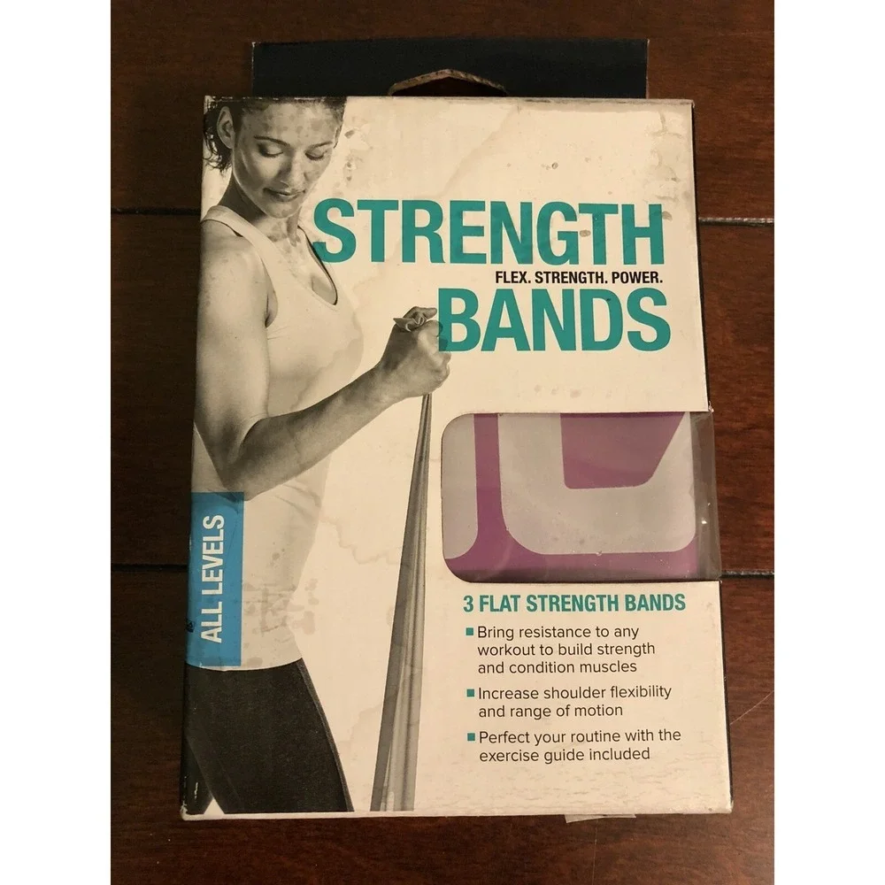 FILA All Levels 3 Flat Strength Flex Power Bands Lite Medium‎ Heavy